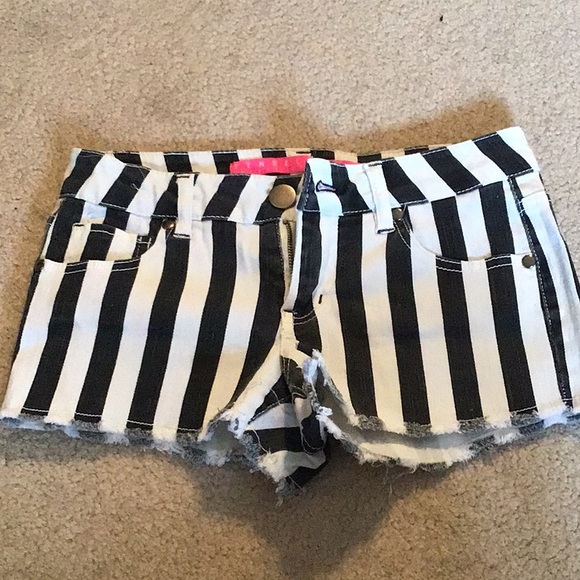 Tinseltown Shorts Black White Striped Shorts Poshmark